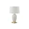 Monarch Specialties Lighting, 26 in.H, Table Lamp, White Ceramic, Ivory / Cream Shade, Transitional I 9610 - alternate 5